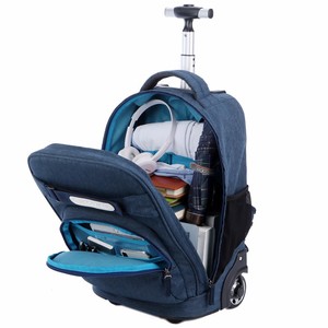 Carry on School Bags Wheeled <strong>Backpack</strong> Business Travel <strong>Trolley</strong> <strong>Backpack</strong> with Wheels - Product Image 5