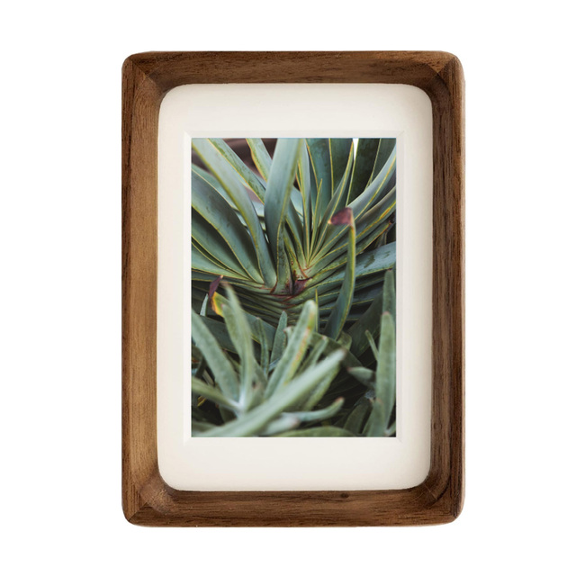 Natural Wood Photo Frames Inspired Tabletop Picture Frame of Vertical or Horizontal Display With Mat
