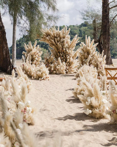 Handmade Natural Pampas <strong>Flower</strong> Ball Popular Wedding Centerpiece <strong>Table</strong> Decoration Light Brown <strong>Flower</strong> Ball Floral <strong>Arrangement</strong> - Product Image 3