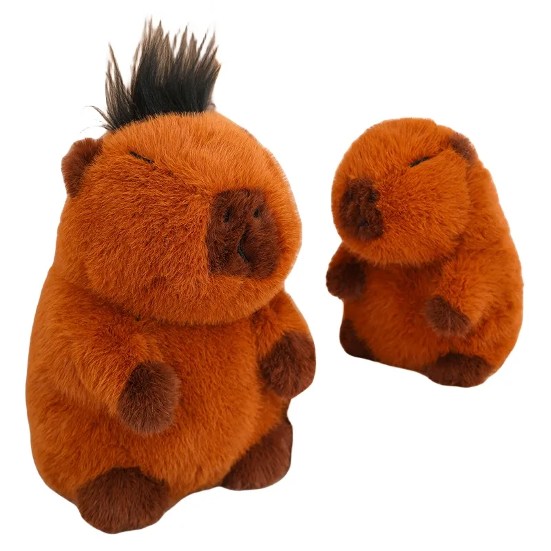 New arrival cartoon capybara soft plush doll creative quirky water guinea pig doll mini cute hair capybara plush toy