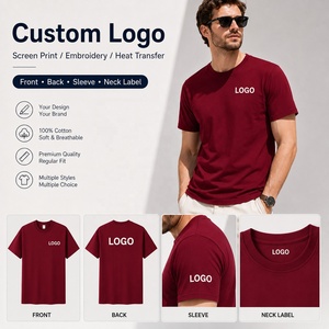 เสื้อยืดลำลองผู้ชายโลโก้สั่งทำ ผ้าฝ้ายถักนุ่ม 100% คอกลม แขนสั้น ทรงปกติ ระบายอากาศได้ดี น้ำหนัก 200 กรัม สีพื้น รับผลิตแบบ OEM/ODM - Product Image 2