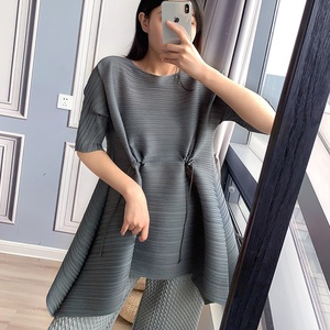 Vendita calda in tinta unita Slim plissettato classico Versatile Top a vita sottile <span class=keywords><strong>abbigliamento</strong></span> da <span class=keywords><strong>donna</strong></span> <span class=keywords><strong>oversize</strong></span> elegante - Product Image 6