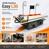 Machine de découpe CNC oscillante informatisée FlashCut Esay 888 L30 pour cuir, chaussures, sacs et mousse, avec fonction de découpe rapide et de reprise de la découpe