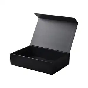 Белая картонная подарочная коробка с магнитной крышкой на заказ, матовая Складная жесткая бумажная упаковочная коробка для одежды