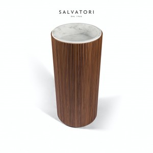 Salvatatori Adda moderno lavabo Freestanding in legno con vetro in pietra naturale per lavabo a mano in bagno o in Hotel - Product Image 1