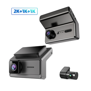 Góc rộng 140 ° + 110 ° + 120 ° Dash máy ảnh 2K + 1080P + 1080P 3 Ống kính đa Xe DVR Recorder xe máy ảnh hộp đen với ACC cung cấp điện - Product Image 1