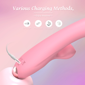 Vibratore Coniglio Aspirante con Stimolazione del Punto G e Clitoride, Aspirazione ad Aria Pulsata, Doppio Motore, Dildo Vibrante in Silicone, Giocattoli Sessuali per Adulti da Donna - Product Image 4