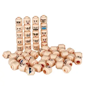 מפעל מחיר 56 יחידות\סט ביטוי ראש הבעות חלקי דמויות אבני בניין ילדים קלאסי דגם לבנים עבור צעצועים