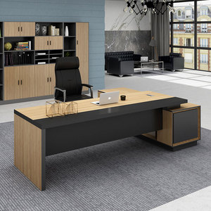 Convertible Wooden Office Mesa e cadeira definida para CEO Gerentes e Executivos <span class=keywords><strong>Computer</strong></span> Furniture para Uso Doméstico - Product Image 1