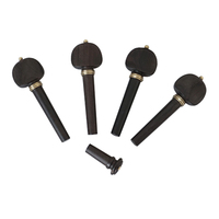 High Quality Ebony Material High Grade Violin Fittings with Chinrest Tailpiece Pegs String Assemblies Violin Accessories