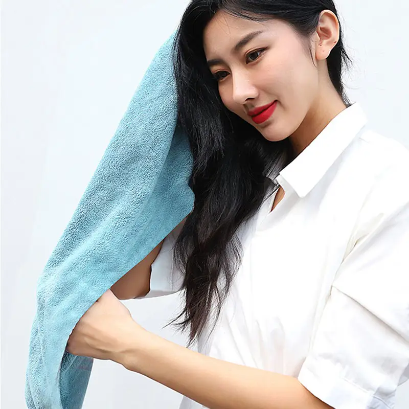 Avvolgere la testa del turbante Super assorbente avvolgere l'asciugamano per capelli in microfibra ad asciugatura rapida per donne e uomini