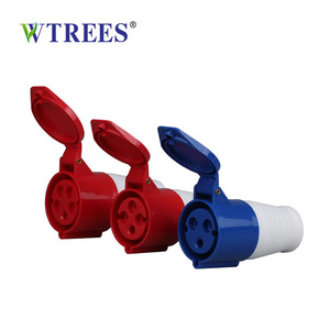 Prise industrielle Wtrees 16-32A étanche, connecteur aviation 3 ou 4 broches triphasé pour usage extérieur - Product Image 1