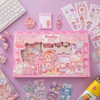 Ensemble cadeau pour fille, journal mignon, matériel de bricolage, carnet décoratif, autocollants, ruban adhésif washi, scrapbooking, papeterie