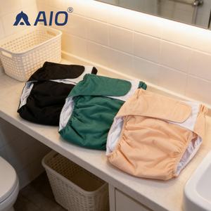 Couches lavables pour adultes, couleurs unies, ajustables, réutilisables, imperméables, pour adolescents - Product Image 1