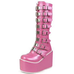 <span class=keywords><strong>Botas</strong></span> de <span class=keywords><strong>Mujer</strong></span> para Cosplay, <span class=keywords><strong>Botas</strong></span> Altas con Plataforma y Tacón Alto, <span class=keywords><strong>Botas</strong></span> Largas de Cuero con Hebilla y Correa Estilo Gótico para <span class=keywords><strong>Mujer</strong></span> - Product Image 6