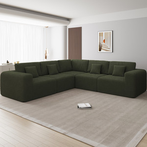 Canapé modulaire en forme de L, emballé sous vide, garnissage en éponge, design moderne pour villa, appartement - gain de place, trois places, sectionnel - Product Image 5