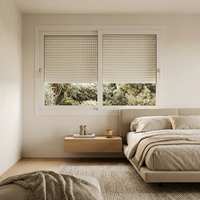 Porte à persiennes horizontales modernes en alliage d'aluminium avec cadre en plastique, respirante, insonorisante, anti-insectes, pour salle de bain et chambre à coucher