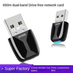 Transmisor receptor <span class=keywords><strong>WiFi</strong></span> externo USB de escritorio de doble frecuencia 2,4G/5G 650M tarjeta de red inalámbrica sin controlador plástico hecho - Product Image 5