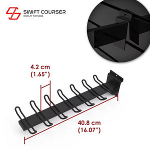 ตู้โชว์ไม้เบสบอลแบบกำหนดเอง Swift Courser พร้อมแผ่นหลังสำหรับจัดแสดงในร้านค้าปลีก (สีดำ/สีขาว) - Product Image 5