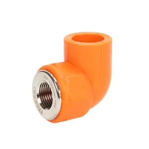 plumbing water pipe ppr 90 degree elbow fitting plumbing brass ppr female thread elbow