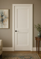 Porte intérieure Shaker à 2 panneaux, 36 pouces, blanchie au blanc, sur mesure, pré-montée et pré-perforée, avec âme en bois massif, pour bureau et appartement