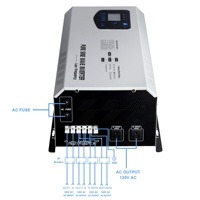 Convertisseur solaire hors réseau 5KW 5000W 24/48V vers 120V/240V monophasé avec chargeur AC, norme américaine, pour usage domestique et en camping-car