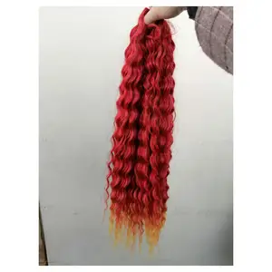 Rebecca Synthetic Women Hair Wholesale Braiding Synthetic Bundles Hair Extension Water Wave Braid Crochet Wavy Hair Extensions