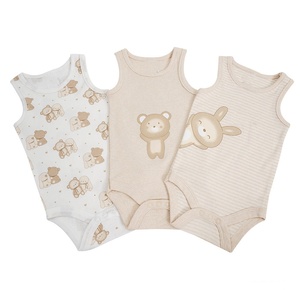 Verano Clase A algodón de una pieza recién nacido bebé Onesie sin mangas bebé Onesie nuevo Sling bebé lindo gatear ropa - Product Image 6