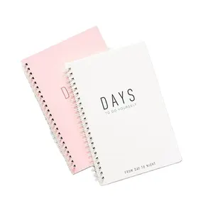 Impresión de diario personalizable, planificador de tapa blanda, cuaderno de espiral A5 barato