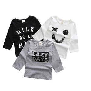 Großhandel 1-4 Jahre Kleinkind Kleidung Baumwolle Baby Kleidung Kinder Jungen Mädchen T-Shirts Langarm Tops - Product Image 1