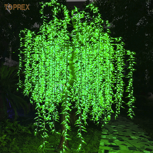 Toprex <span class=keywords><strong>2025</strong></span> Sản Phẩm Mới Ngoài Trời Không Thấm Nước Màu Xanh Lá Cây Nhân Tạo LED Cây Liễu Ánh Sáng Sân Vườn Trang Trí Nội Thất Cho Lễ Hội Sinh Nhật - Product Image 1