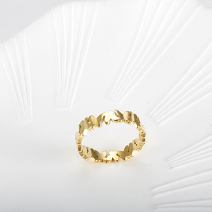 Di alta qualità elegante anello a farfalla dorato <span class=keywords><strong>per</strong></span> donna placcato in <span class=keywords><strong>oro</strong></span> carino dolce anniversario anello nuziale gioielli in acciaio inossidabile - Product Image 4