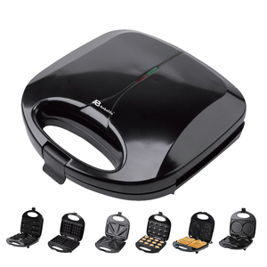Anbolife Nouveau Grille-sandwich détachable 8-en-1, 2 tranches, 850W, avec <span class=keywords><strong>plaques</strong></span> interchangeables pour gaufres, donuts et grillades, appareil à petit-déjeuner - Product Image 4