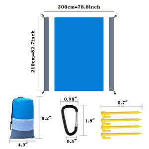 Manta de Playa Impermeable de Bolsillo 200x210cm, Alfombra de Picnic Antiarena para Camping al Aire Libre, Cobertor Plegable para Tienda de Campaña - Product Image 2