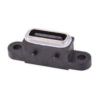 Conector de TYPE-C USB IPX8 de clase a prueba de agua, montaje Vertical de 6 pines con orificio de tornillo