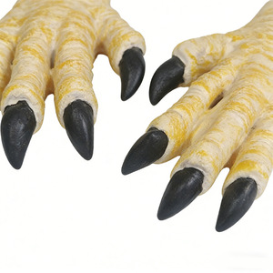 Gants en silicone jaunes à griffes d'aigle, accessoire de fête costumée d'horreur pour Halloween - Product Image 2