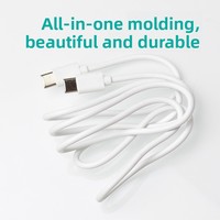 Kabel Data Tipe-C Dua Kepala 1 Meter, Kabel Pengisian Daya USB-C PD Pengisian Cepat yang Sesuai dengan California Proposition 65