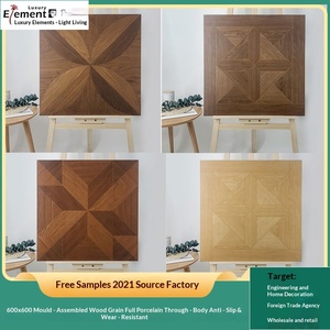 Carrelage Céramique Effet Bois Rétro Versailles 600x600mm 5mm Antidérapant Mat pour Salon Surface Antique 0,5% Humidité - Product Image 3