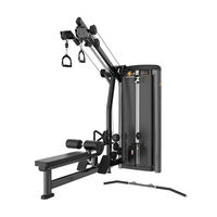 Máquina de Gimnasio Comercial para el Hogar con Funciones Ajustables, Equipo de Gimnasio Multifuncional con Cable para Entrenamiento de Músculos de la Espalda