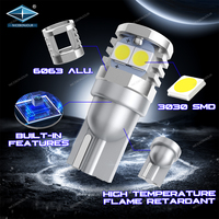 BJ Led T10 W5W 168 194 Bombilla Led Lámpara de lectura interior 3030 Lampada De Led T10 Luz interior del coche Auto T10 Bombilla Led