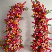 Arche de fleurs artificielles personnalisable, nouveau style, vente directe usine, toile de fond de mariage, arche florale