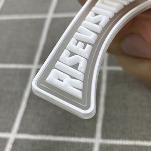 Factory Direct <b>Transparent</b> Bandages 3D Embossed Iron Hook and Loop Clothing <b>Transparent</b> Custom PVC Patch for Garment - Product Image 3
