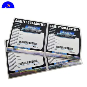 De seguridad personalizada DRI fit certificado con holograma etiqueta coche ventana licencia etiqueta engomada