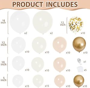 <span class=keywords><strong>Arche</strong></span> <span class=keywords><strong>de</strong></span> ballons en latex personnalisée <span class=keywords><strong>de</strong></span> 134 pièces/ensemble, <span class=keywords><strong>blanc</strong></span>, bleu rétro, ivoire, beige, nude, <span class=keywords><strong>or</strong></span> métallique avec confettis, pour la décoration d'anniversaire ou <span class=keywords><strong>de</strong></span> mariage - Product Image 2