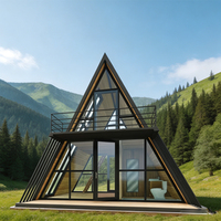 Maison Modulaire de Luxe en Conteneur Préfabriqué, Cabane Triangulaire, Maisonnette à 2 Étages, Maison Mobile en A-Frame, Salle de Bain, Supermarché pour