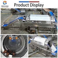Laveuse rotative industrielle en acier inoxydable pour légumes racineux, gingembre, jicama, taro, pommes de terre, noix, blé, fruits et maïs