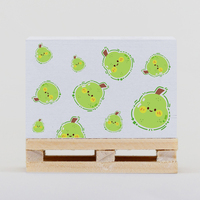 Blocs de bloc-notes auto-adhésifs en forme de cube mémo à impression 4 faces en papier personnalisé Pile de petites palettes en bois