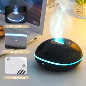 Customisable Iconic Rechargeable Portable Office Bedroom Cool Mist Humidifier With 7 Colour LED Flame Powerful Humidifier