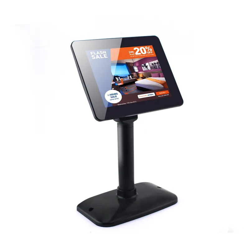 8 Inch USB Digital Touch Screen Monitor POS System Pole Customer Display