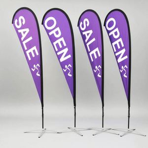 Banderas de Playa Personalizadas con Impresión Digital de 60X240cm, Impermeables, con Pluma y Mástil de Fibra de Vidrio, para Promoción en Exteriores - Product Image 2